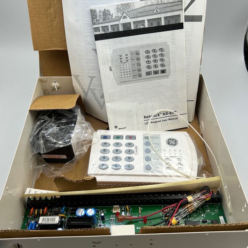 GE NetworX NX-8V2 Security Alarm Control Panel System White Locking Box Kit